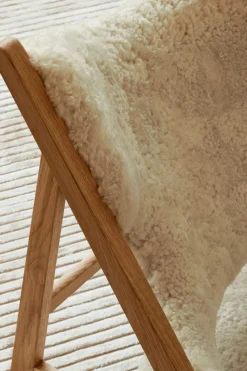 Lenestol - Knitting Lounge Chair, Natural Oak, Sheepskin Natur