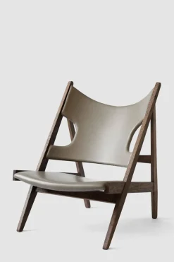 Lenestol - Knitting Lounge Chair, Dark Stained Oak, Dakar 0311