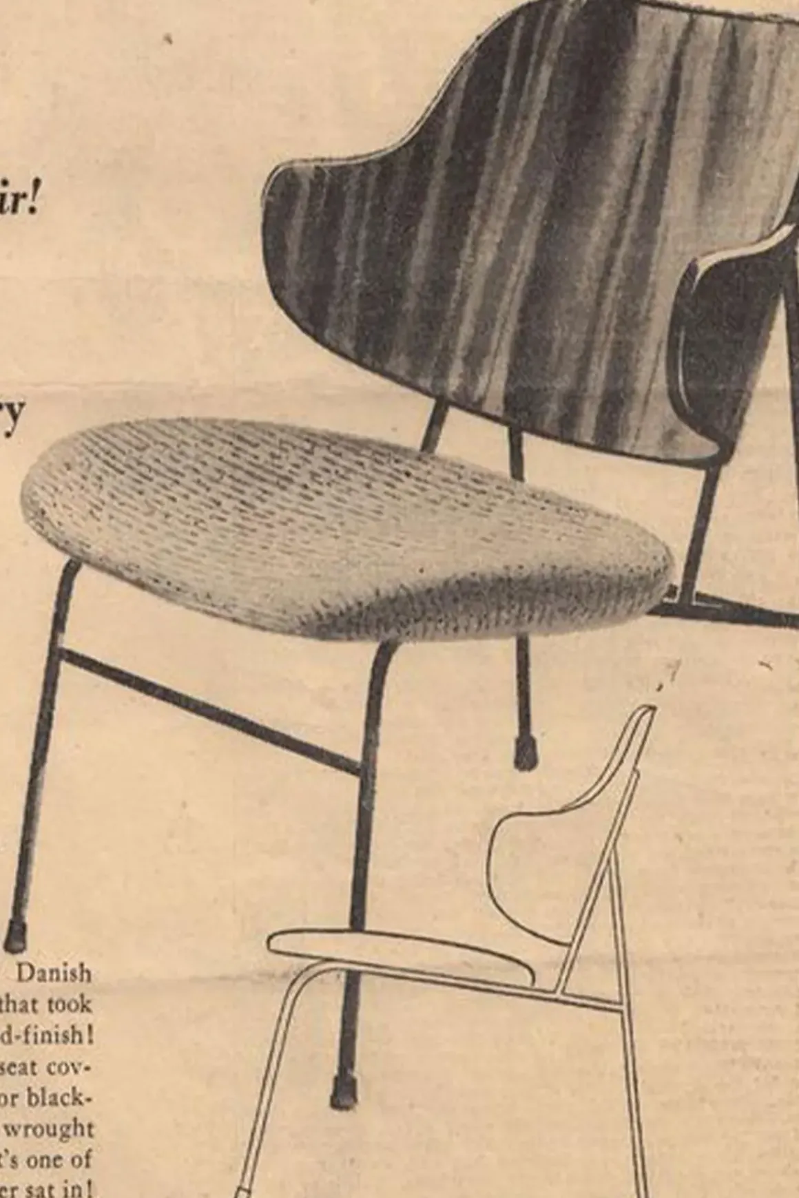 Lenestol - The Penguin Lounge 842 Dakar, Black Steel, Natural Oak