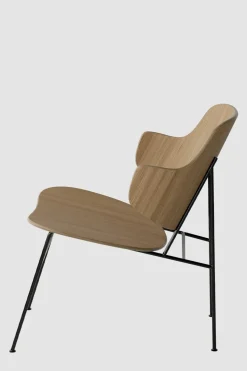 Lenestol - The Penguin Lounge Black Steel, Natural Oak