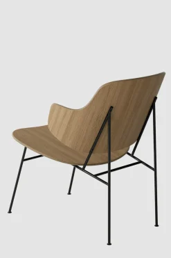 Lenestol - The Penguin Lounge Black Steel, Natural Oak