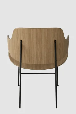 Lenestol - The Penguin Lounge Black Steel, Natural Oak