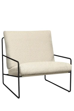 Loungestol - Desert 1-seter Black/Pure Bouclé