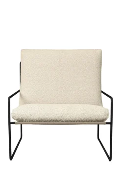 Loungestol - Desert 1-seter Black/Pure Bouclé