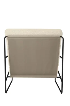 Loungestol - Desert 1-seter Black/Pure Bouclé