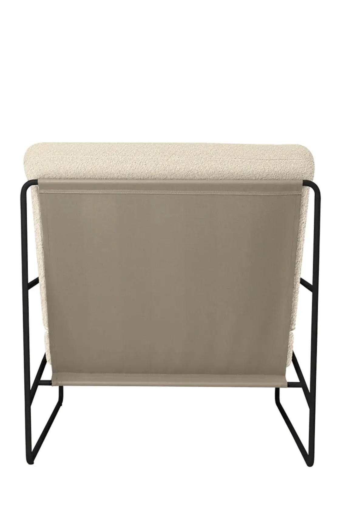 Loungestol - Desert 1-seter Black/Pure Bouclé