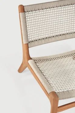 Loungestol - Jack Woven Teak/Beige