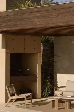 Loungestol - Jack Woven Teak/Beige