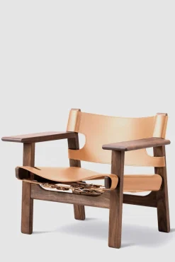 Loungestol - Spanish Chair 2226 Oljet Valnøtt/Natur Lær