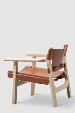 Loungestol - Spanish Chair 2226 Såpet Eik/Cognac Lær