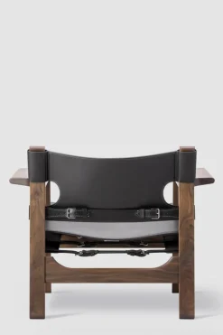 Loungestol - Spanish Chair 2226 Oljet Valnøtt/Sort Lær