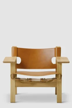 Loungestol - Spanish Chair 2226 Lysoljet Eik/Cognac Lær