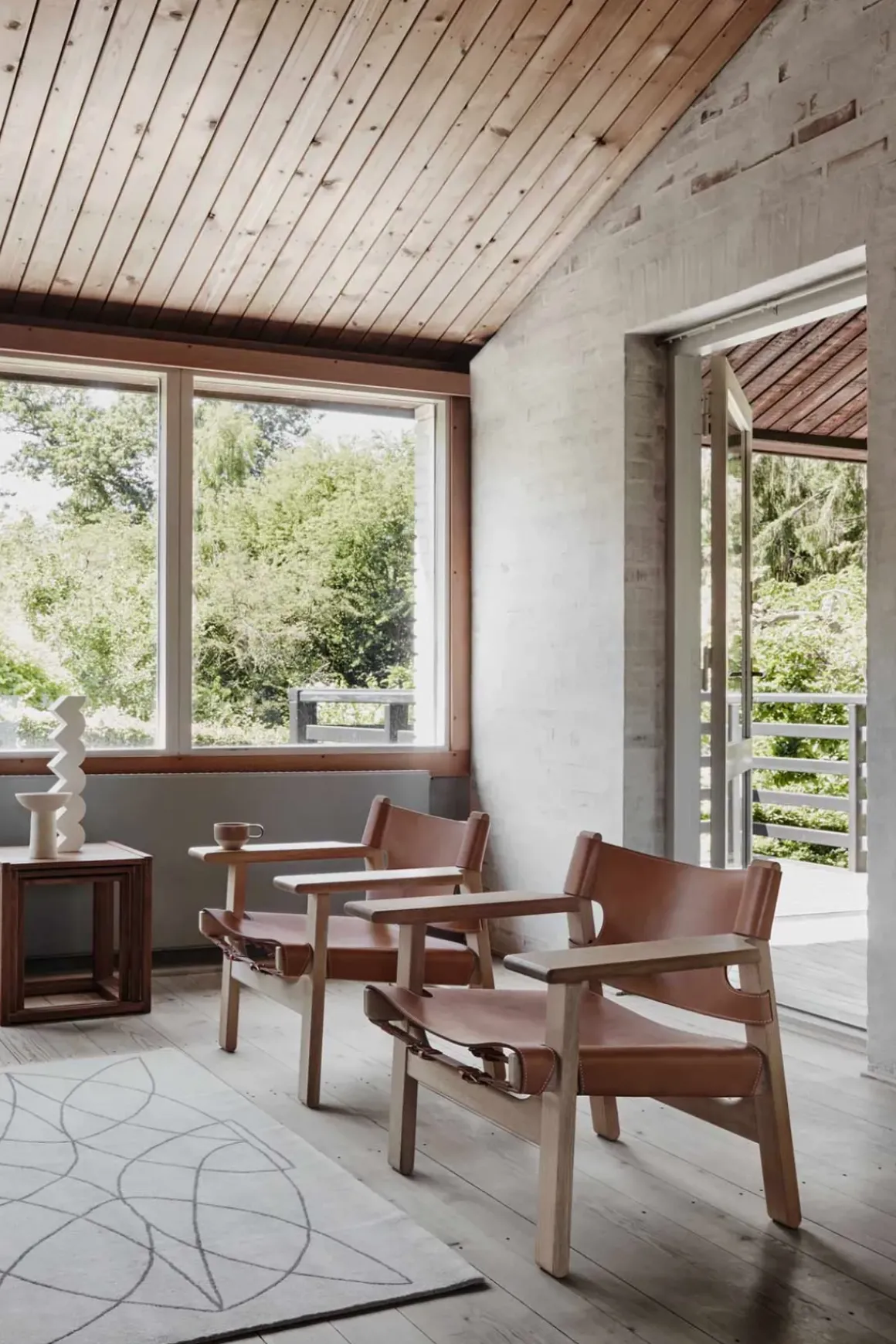 Loungestol - Spanish Chair 2226 Lysoljet Eik/Cognac Lær