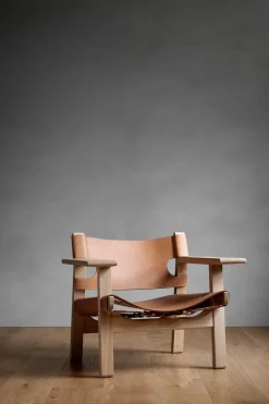Loungestol - Spanish Chair 2226 Lysoljet Eik/Cognac Lær