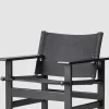 Loungestol - The Canvas Chair 2031 Sortlakkert Eik / Sort Canvas