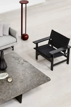 Loungestol - The Canvas Chair 2031 Sortlakkert Eik / Sort Canvas