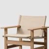 Loungestol - The Canvas Chair 2031 Eik Lys Oljet/Naturfarget Canvas Inkl. Pute