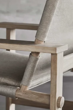 Loungestol - The Canvas Chair 2031 Eik Lys Oljet/Naturfarget Canvas Inkl. Pute