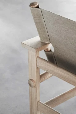 Loungestol - The Canvas Chair 2031 Eik Lys Oljet/Naturfarget Canvas Inkl. Pute