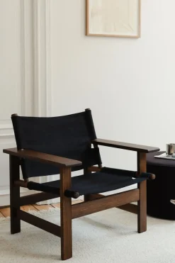 Loungestol - The Canvas Chair 2031 Røkt Eik / Sort Canvas