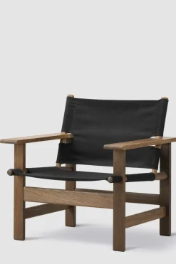 Loungestol - The Canvas Chair 2031 Røkt Eik / Sort Canvas