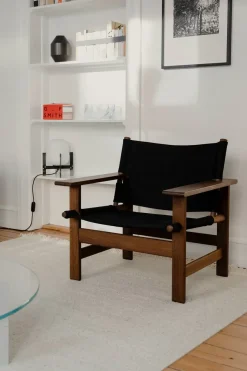 Loungestol - The Canvas Chair 2031 Røkt Eik / Sort Canvas