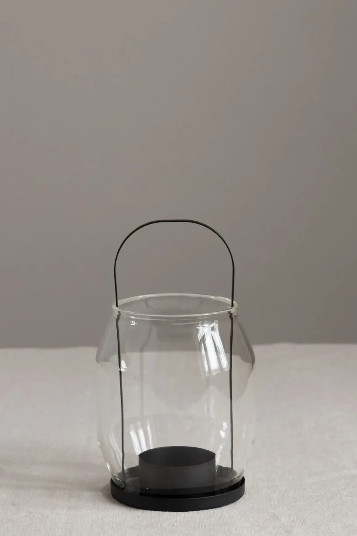 Lykt - Telys H22cm Sort