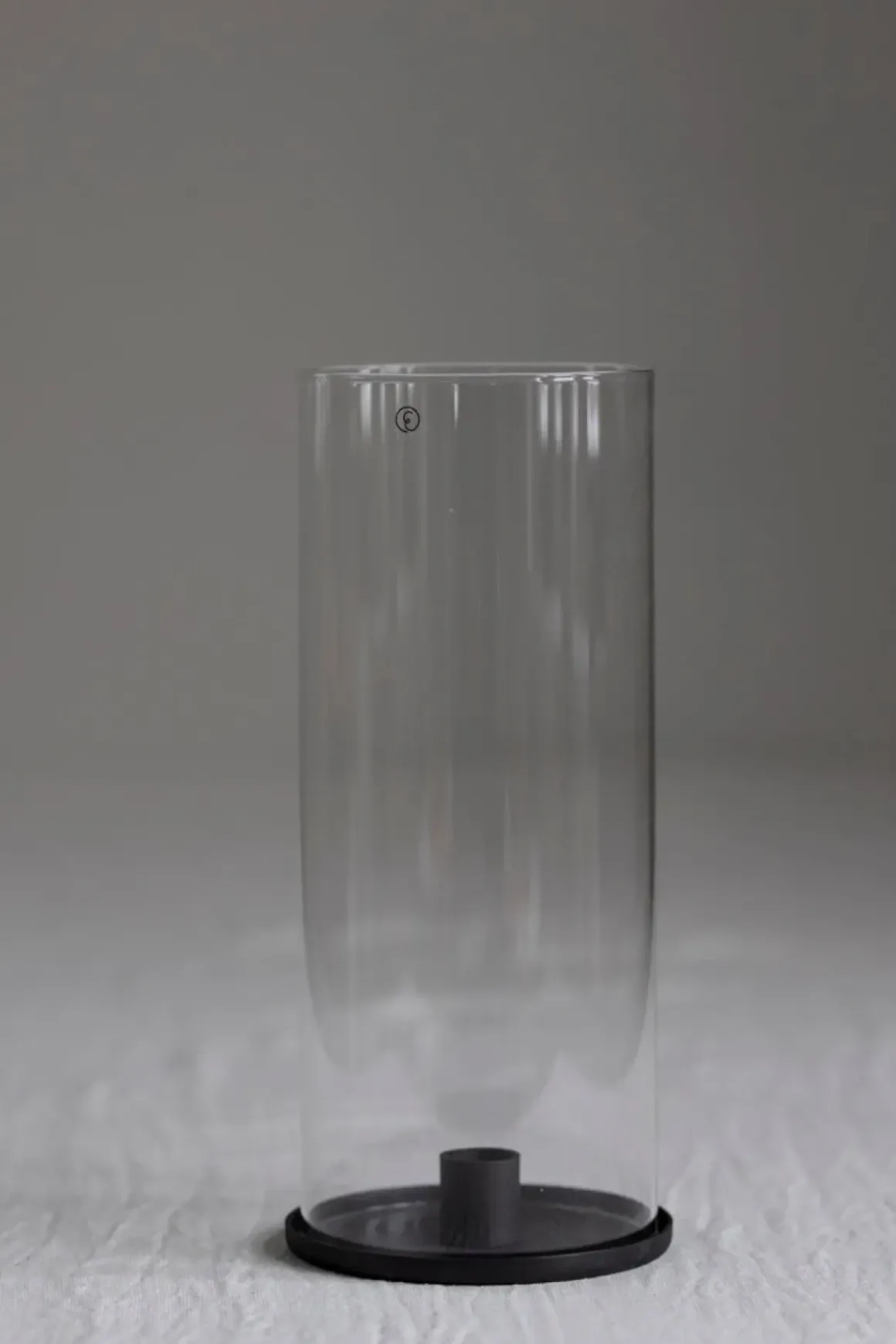 Lysestake - Kronelys H28cm Sort