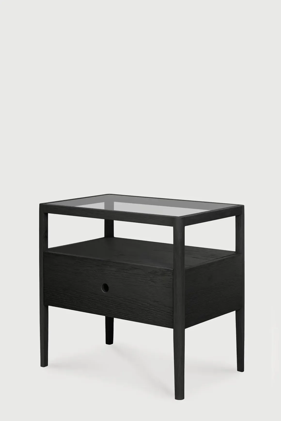 Nattbord - Spindle Bedside Table Oak Black