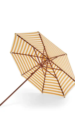 Parasoll - Messina rund Dia270cm  Golden Yellow Stripes
