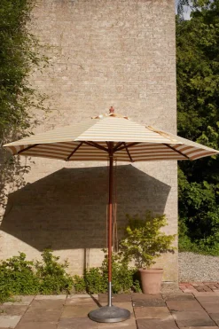 Parasoll - Messina rund Dia270cm  Golden Yellow Stripes