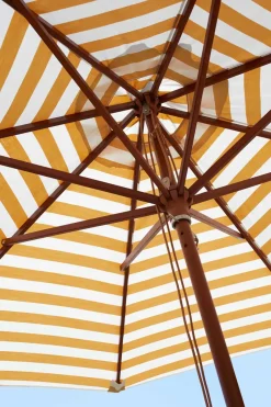 Parasoll - Messina rund Dia270cm  Golden Yellow Stripes