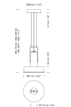 Pendellampe - Arne Domus White