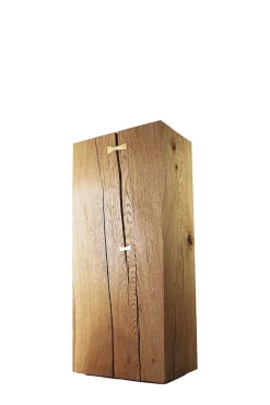 Pidestall - Solid Square Log Low Eik