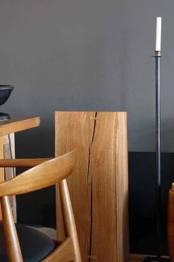 Pidestall - Solid Square Log Low Eik