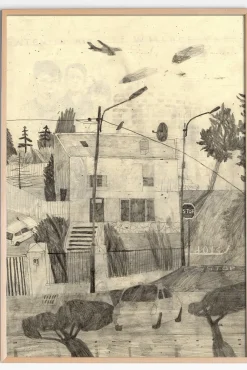 Plakat - House And Plane 50x70cm