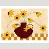 Plakat - Sunflowers in Burgundy Vase 30x40cm