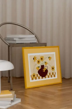 Plakat - Sunflowers in Burgundy Vase 30x40cm