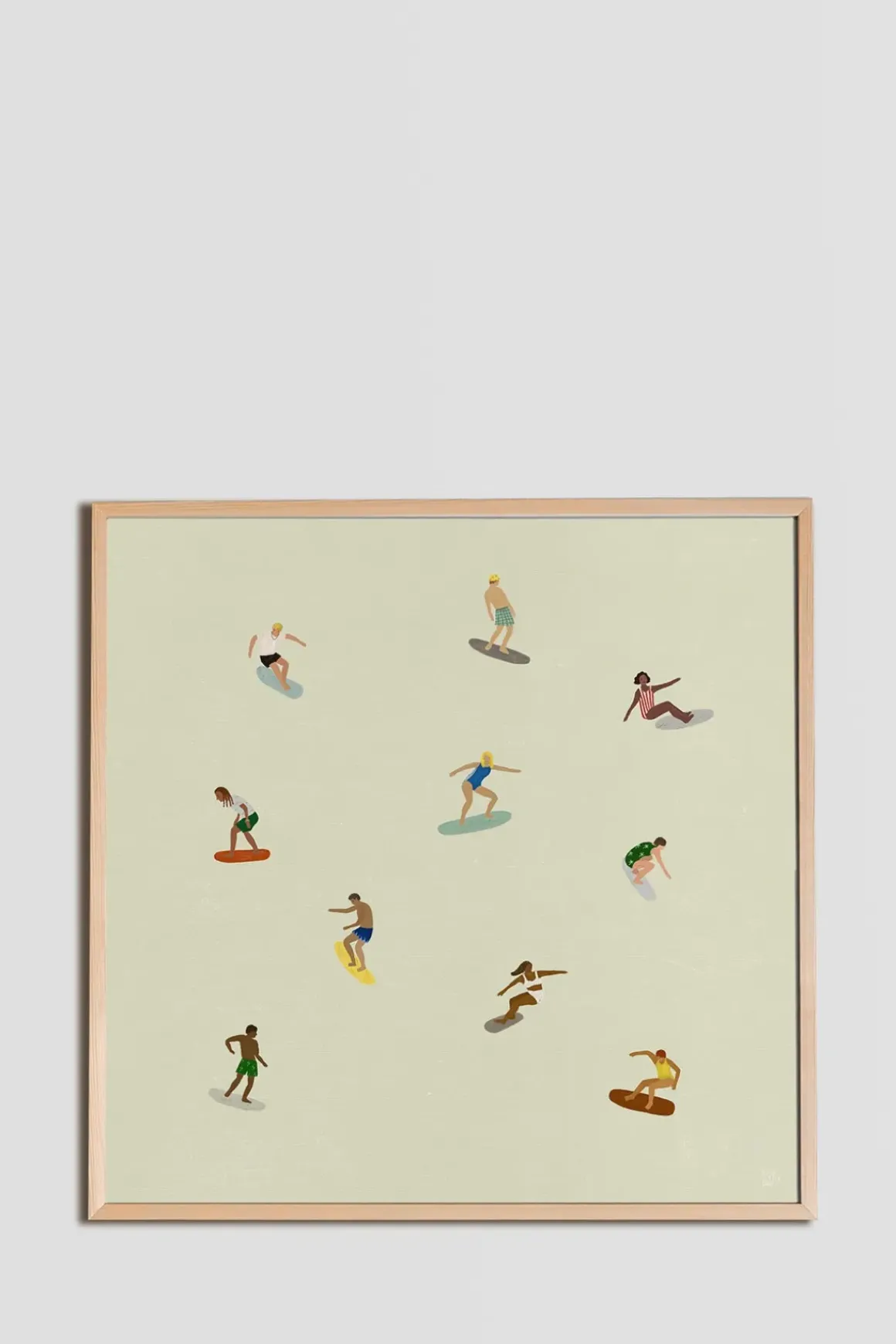 Plakat - Surfers 40x40cm