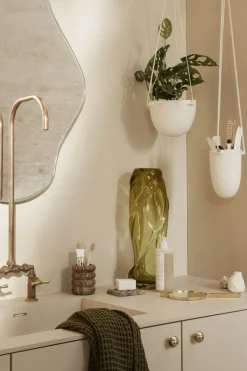 Potte - Speckle Hanging Pot L Off-White