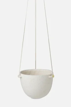 Potte - Speckle Hanging Pot L Off-White
