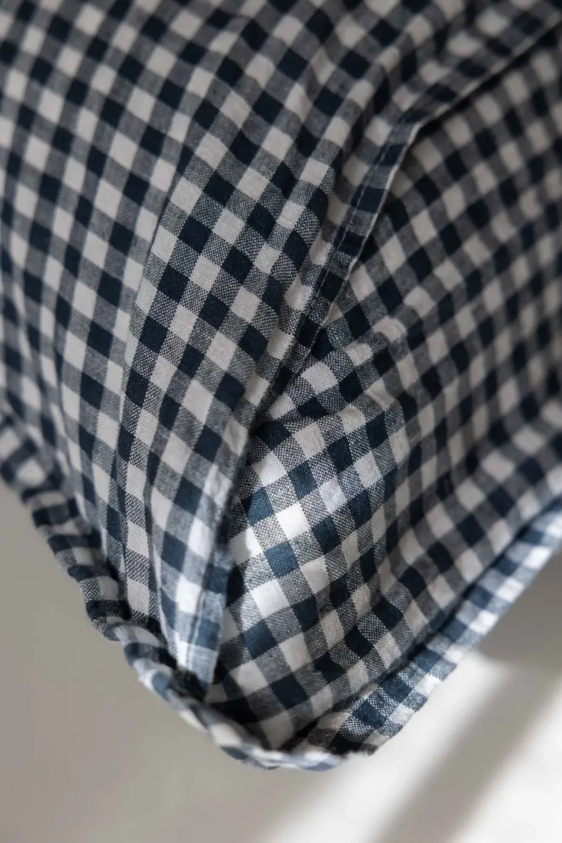 Putetrekk - 65x65cm Anthracite Gingham