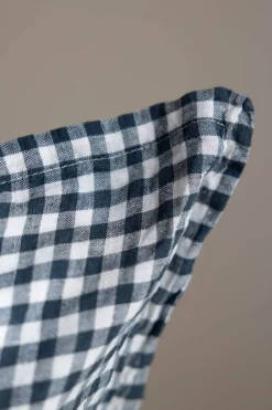 Putetrekk - 65x65cm Anthracite Gingham