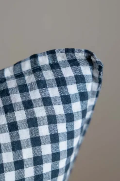 Putetrekk - 50x50cm Anthracite Gingham