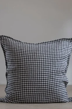 Putetrekk - 65x65cm Black Gingham