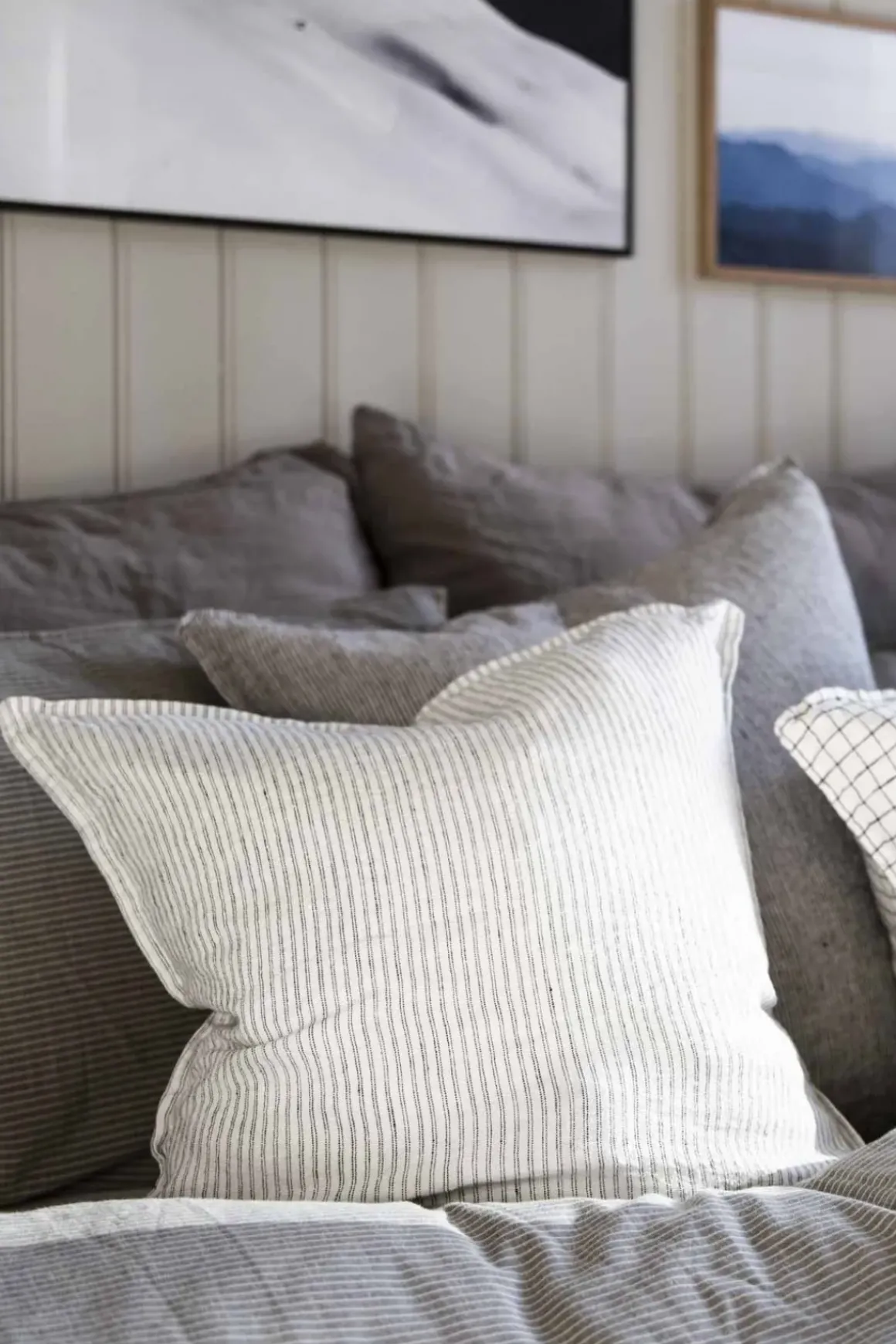 Putetrekk - 50x50cm Black/White Pyjama