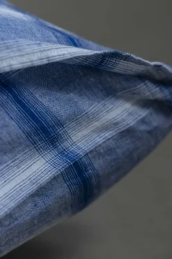 Putetrekk - 50x50cm Blue Chiné Checks