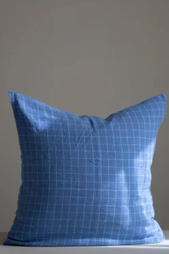 Putetrekk - 50x50cm Blue School Check