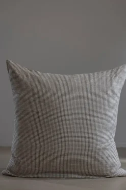 Putetrekk - 65x65cm  Brown Checks Noir