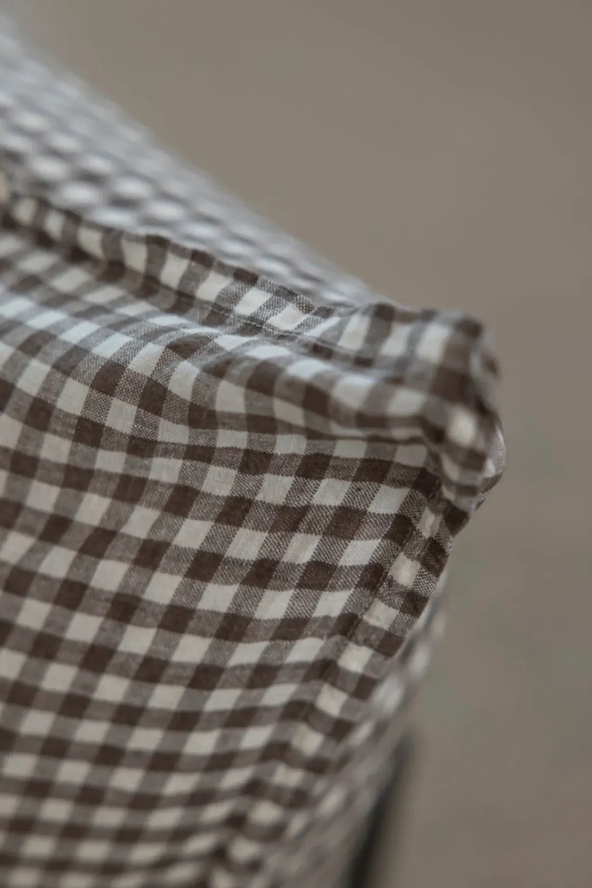 Putetrekk - 65x65cm Brown Gingham